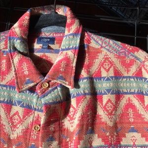 J Crew Aztec thick work shirt